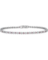 The Diamond Store - 0.46Ct Ruby And 0.35Ct Lab Diamond Bracelet - Lyst