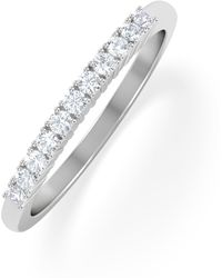 The Diamond Store - Half Eternity Ring 0.15Ct Claw Set Lab Diamond 9K - Lyst