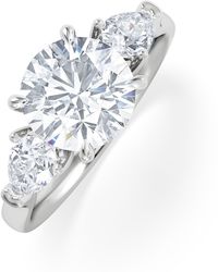 The Diamond Store - Adore 2.60Ct Round Cut Lab Diamond 3 Stone Engagement Ring - Lyst