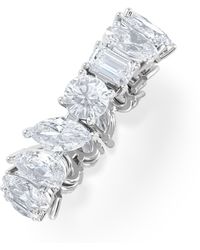 The Diamond Store - Luxe 4.00Ct Lab Diamond Eternity Ring With Igi Certified Asymmetrical-Cut Diamonds - Lyst