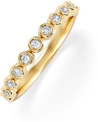 The Diamond Store - Entwine 0.42Ct Round Cut Lab Diamond Half Band Eternity Ring 18K Vermeil - Lyst