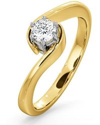 The Diamond Store - Certified Leah 18K Diamond Engagement Ring 0.25Ct - Lyst