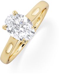 The Diamond Store - Amora Oval 1.00Ct Diamond Engagement Ring G/Vs Set - Lyst