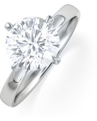 The Diamond Store - Origin Twist 2.00Ct Round Cut Lab Diamond Solitaire Engagement Ring - Lyst