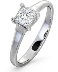 The Diamond Store - Certified Lucy 18K Diamond Engagement Ring 0.50Ct-F-G/Vs - Lyst