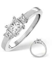 The Diamond Store - H/Si Solitaire With Shoulders Ring 1.24Ct Lab Diamond 18K - Lyst
