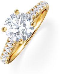 The Diamond Store - Natalia Lab Diamond Engagement Side Stone Ring 18K 2.00Ct F/Vs1 - Lyst
