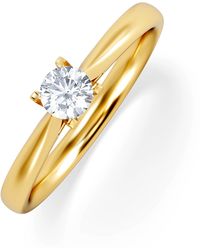 The Diamond Store - Certified Grace 18K Diamond Engagement Ring 0.25Ct-G-H/Si - Lyst