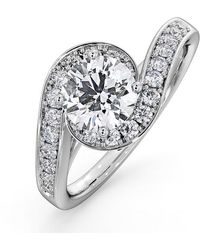 The Diamond Store - Anais Gia Diamond Engagement Halo Ring 1.38Ct G/Vs2 - Lyst