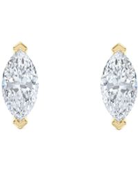 The Diamond Store - Fancy 1.00Ct Marquise Cut Lab Diamond Stud Earrings - Lyst