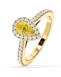 The Diamond Store - Diana Lab Diamond Pear Halo Ring 1.00Ct - Lyst