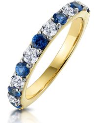 The Diamond Store - Sapphire And 0.50Ct Diamond Asteria Eternity Ring - Lyst
