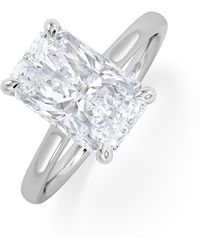 The Diamond Store - Amora Radiant 3.00Ct Hidden Halo Lab Diamond Engagement Ring G/Vs1 Set - Lyst