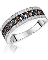 The Diamond Store - Stellato Collection Multi Colour Diamond Ring 0.23Ct - Lyst