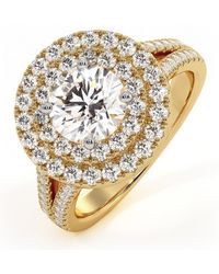The Diamond Store - Camilla Gia Diamond Halo Engagement Ring - Lyst