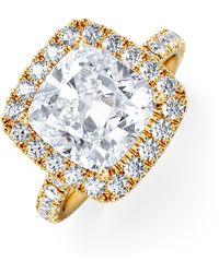 The Diamond Store - Beatrice 3.55Ct Lab Diamond Cushion Cut Engagement Ring - Lyst