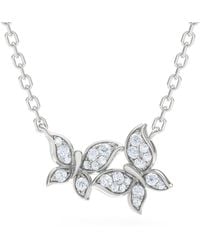 The Diamond Store - Papillon 0.20Ct Lab Diamond Necklace - Lyst