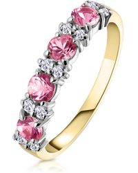 The Diamond Store - Sapphire And 0.15Ct Diamond Ring 9K - Lyst