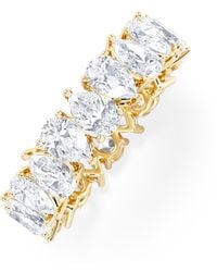 The Diamond Store - Luxe 4.00Ct Lab Diamond Eternity Ring With Igi Certified Pear-Cut Diamonds - Lyst