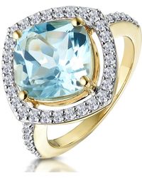 The Diamond Store - 5.40Ct Topaz And Diamond Asteria Statement Ring - Lyst