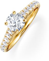 The Diamond Store - Natalia Gia Diamond Engagement Side Stone Ring 18K 1.15Ct G/Si2 - Lyst