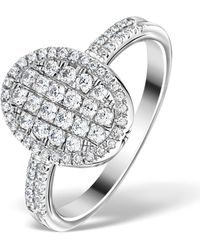 The Diamond Store - Halo Engagement Ring Galileo With 0.80Ct Of Diamonds - Lyst