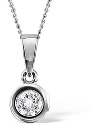 The Diamond Store - Certified Lab Diamond 1.00Ct Emily 18K Pendant Necklace F/Vs - Lyst