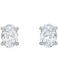The Diamond Store - 1.00Ct Oval Cut Lab Diamond Stud Earrings - Lyst