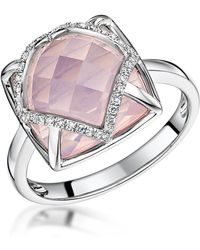 The Diamond Store - Stellato Collection Rose Quartz And Diamond Ring 9K Sizes Available J K L - Lyst