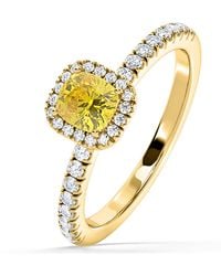 The Diamond Store - Beatrice Lab Diamond 1.00Ct Cushion Halo Ring - Lyst