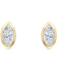 The Diamond Store - Bezel Set 0.50Ct Marquise Cut Lab Diamond Stud Earrings - Lyst