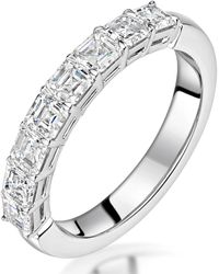 The Diamond Store - Simone Diamond Eternity Ring Asscher Cut 1.6Ct Vvs Size J-N - Lyst