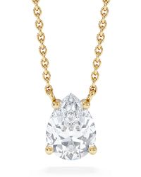 The Diamond Store - Wanderlust Floating Pear Cut Lab Diamond Solitaire Necklace 1.00Ct H/Si - Lyst
