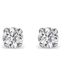 The Diamond Store - Diamond Earrings 0.20Ct Studs H/Si Quality - Lyst