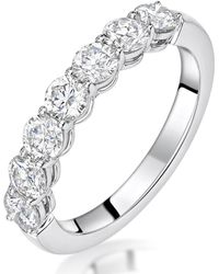 The Diamond Store - Lenora Diamond Eternity Ring Round Cut 2.2Ct Vvs Size O-W - Lyst
