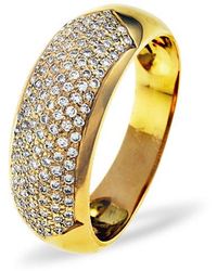 The Diamond Store - 18K Diamond Pave Ring 0.35Ct H/Si - Lyst