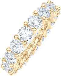 The Diamond Store - Legacy 3.00Ct Round Cut Lab Diamond Eternity Ring - Lyst