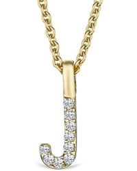 The Diamond Store - Love Letter Initial J Lab Diamond Necklace Set - Lyst