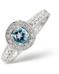 The Diamond Store - 0.35Ct Topaz And Diamond 9K Ring - Lyst