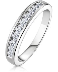 The Diamond Store - Rae 0.50Ct Diamond Half Eternity Ring 9K - Lyst