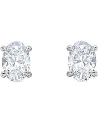 The Diamond Store - Fancy 1.00Ct Oval Cut Lab Diamond Stud Earrings - Lyst