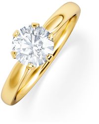The Diamond Store - 1 Carat Diamond Engagement Ring Low Set Chloe Lab F/Vs1 18K - Lyst