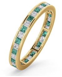 The Diamond Store - Eternity Ring Lauren Diamonds G/Vs And Emerald 1.15Ct - Lyst