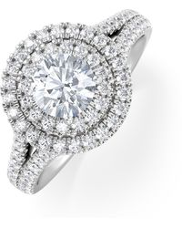 The Diamond Store - Camilla Gia Diamond Halo Engagement Ring - Lyst