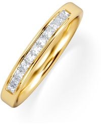 The Diamond Store - Eterna Lab Diamond Princess Cut Half Eternity Ring 0.30Ct H/Si - Lyst