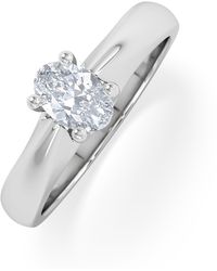 The Diamond Store - Naomi Oval Cut Lab Diamond Engagement Ring 0.50Ct H/Si - Lyst