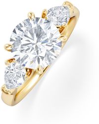 The Diamond Store - Adore 2.60Ct Round Cut Lab Diamond 3 Stone Engagement Ring - Lyst