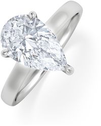 The Diamond Store - Amora Pear 2.00Ct Lab Diamond Engagement Ring F/Vs Set - Lyst