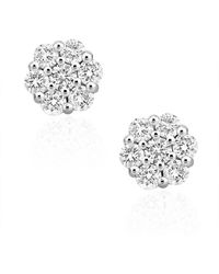 The Diamond Store - Lab Diamond Cluster Earrings 0.50Ct H/Si Quality Set - Lyst