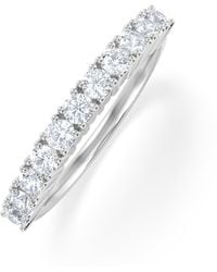 The Diamond Store - Twilight Lab Diamond 0.50Ct H/Si Half Eternity Ring 925 - Lyst